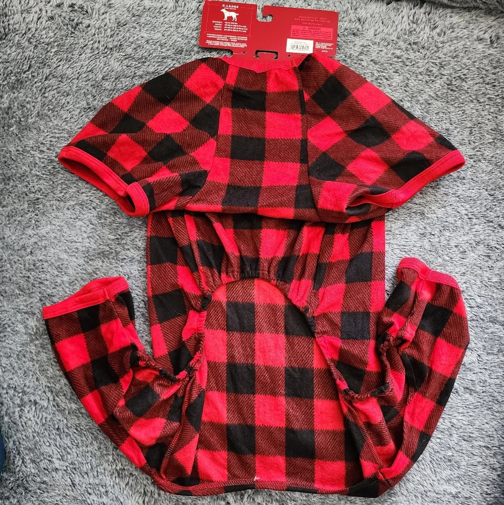 3 pet pajamas M L XL Target Wondershop red & black plaid